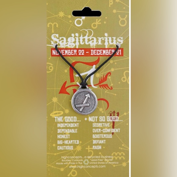 eco smart designs Jewelry - NWT Zodiac Sagittarius Cord Necklace